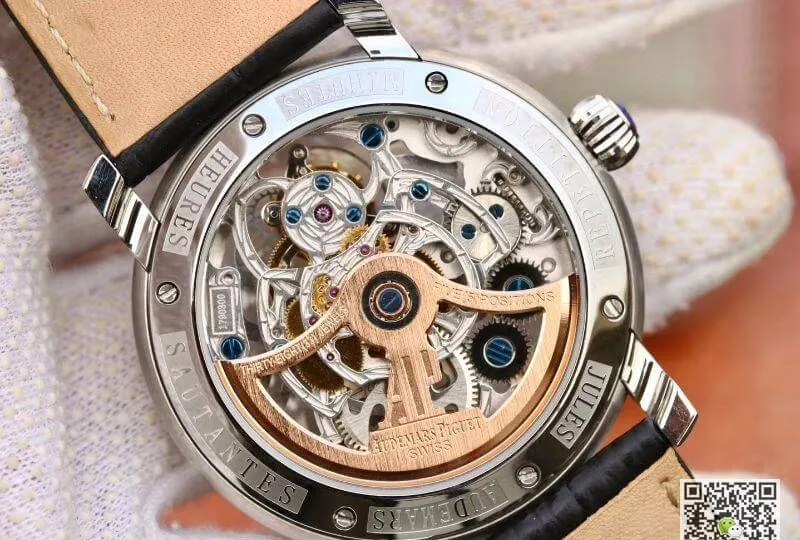 Audemars Piguet JULES 26357PT.ZZ.D028CR.02 Men Watches 1:1 Best Edition Replica Watch Swiss Tourbillon Black Leather Strap